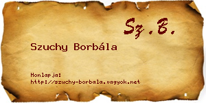 Szuchy Borbála névjegykártya