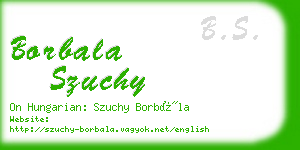 borbala szuchy business card